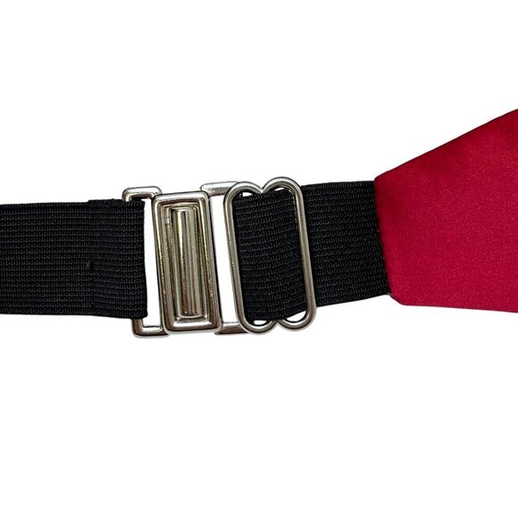 STANLEY BLACKER Cummerbund and Bow Tie Red Silk Formal Set - Picture 9 of 11